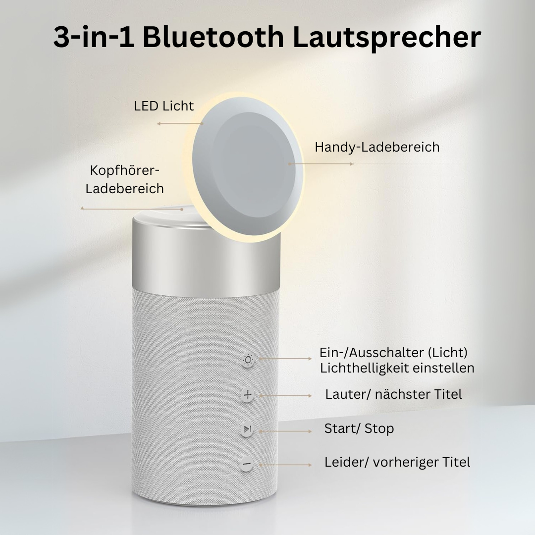BeatWave Hub – 3-in-1-Bluetooth-Lautsprecher mit Ladefunktion – Produktansicht 5