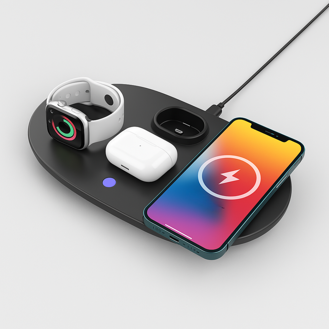 VoltHub Quad – 4-in-1-Wireless-Charger – Produktansicht 3