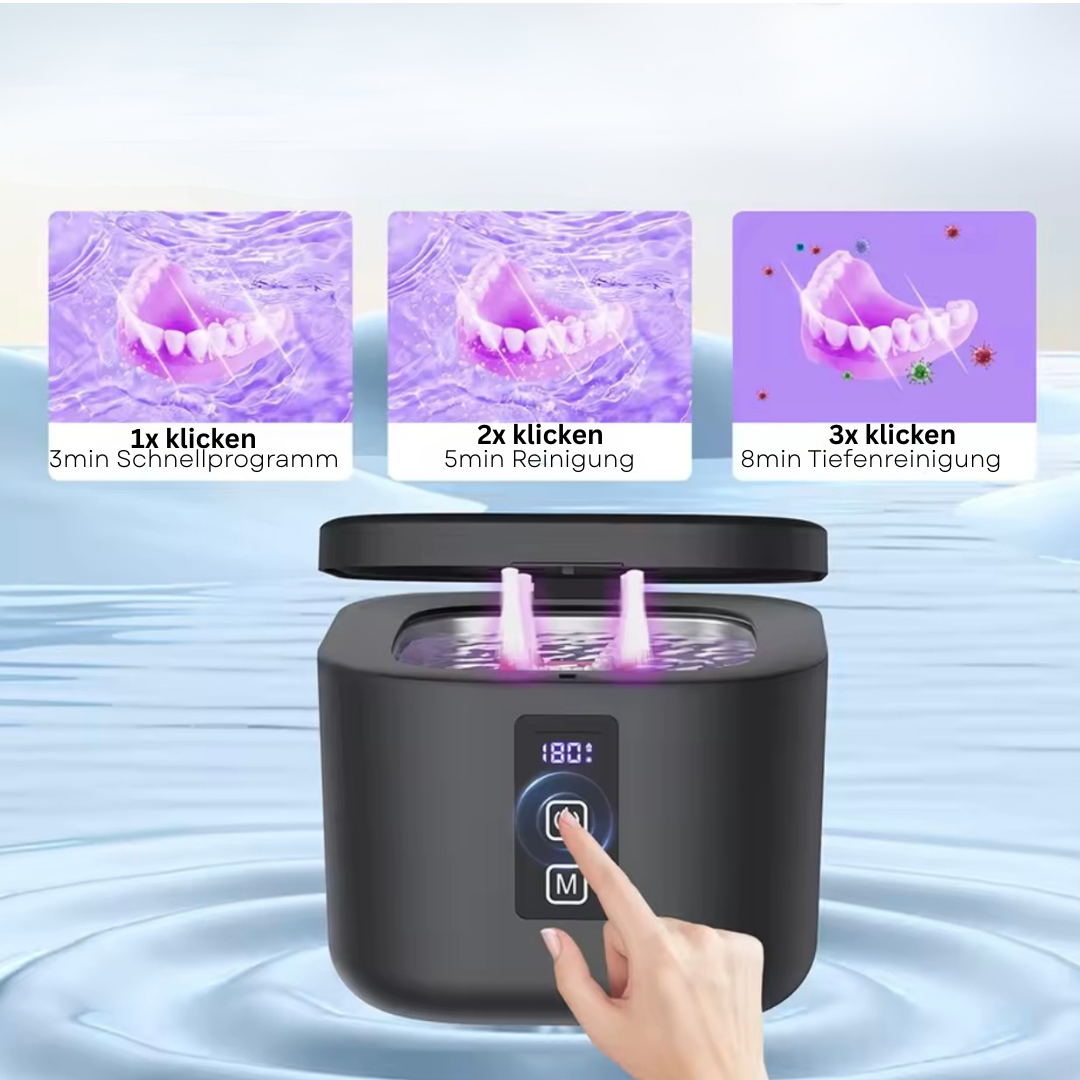 PureWave Trio – Ultraschallreiniger für Zahnschienen & Schmuck – Produktansicht 3