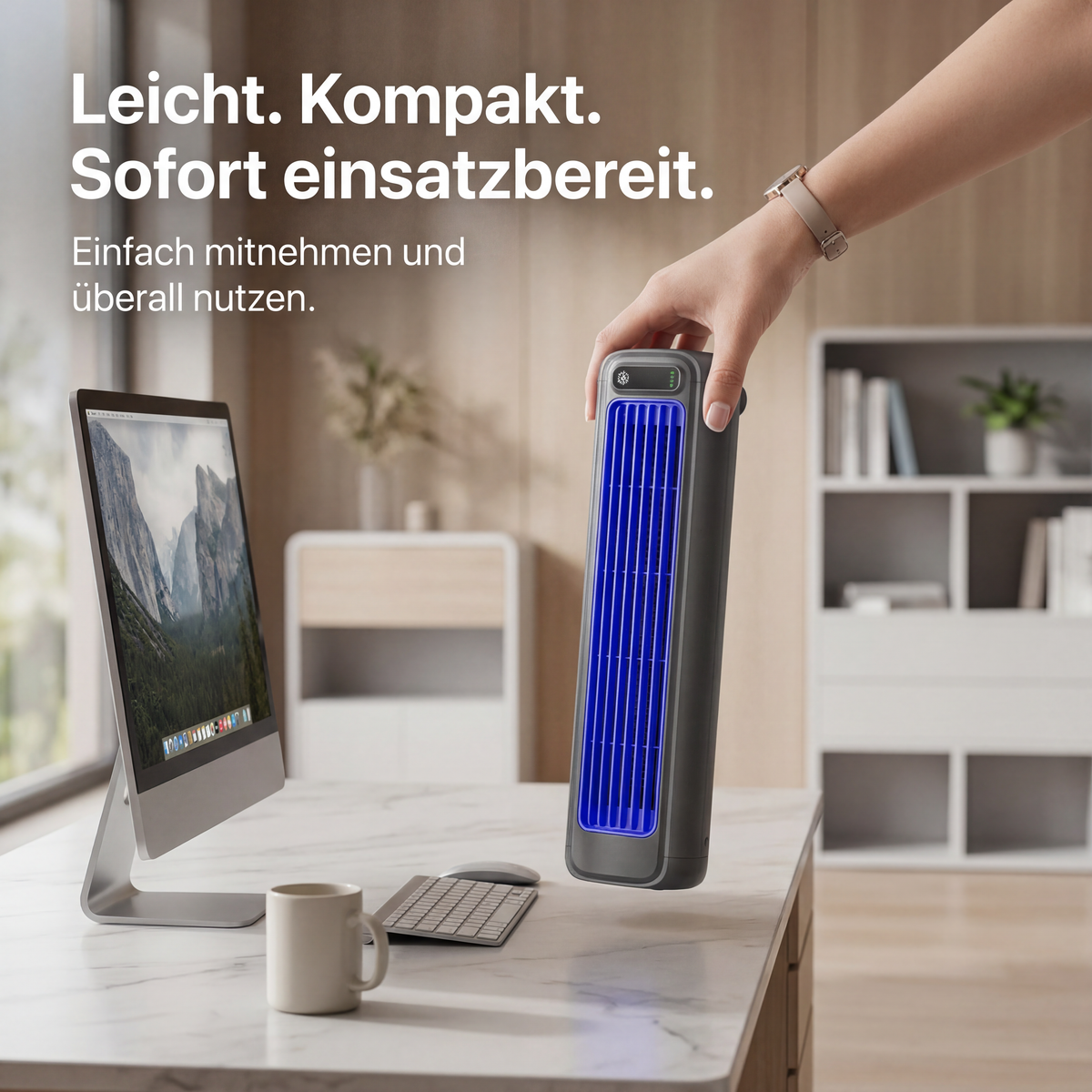 AeroFlow Wall – Kabelloser Wandventilator – Produktansicht 9