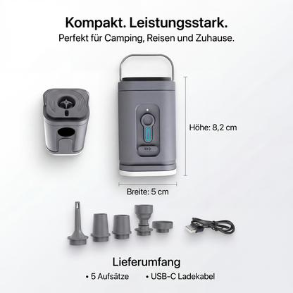 AeroPump Quad – Kabellose 4-in-1-Mini-Luftpumpe – Produktansicht 10