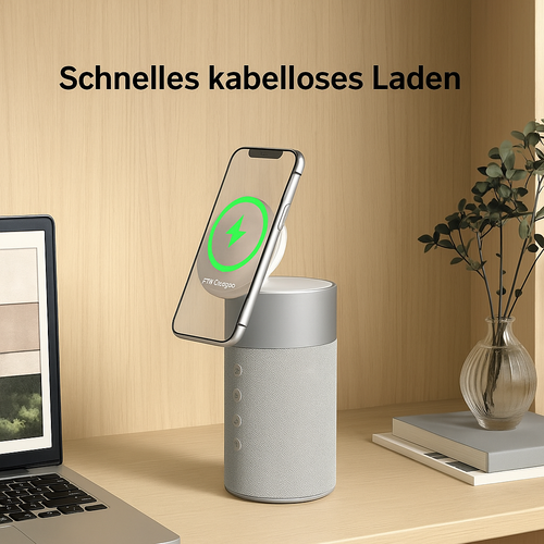 BeatWave Hub – 3-in-1-Bluetooth-Lautsprecher mit Ladefunktion – Produktansicht 1