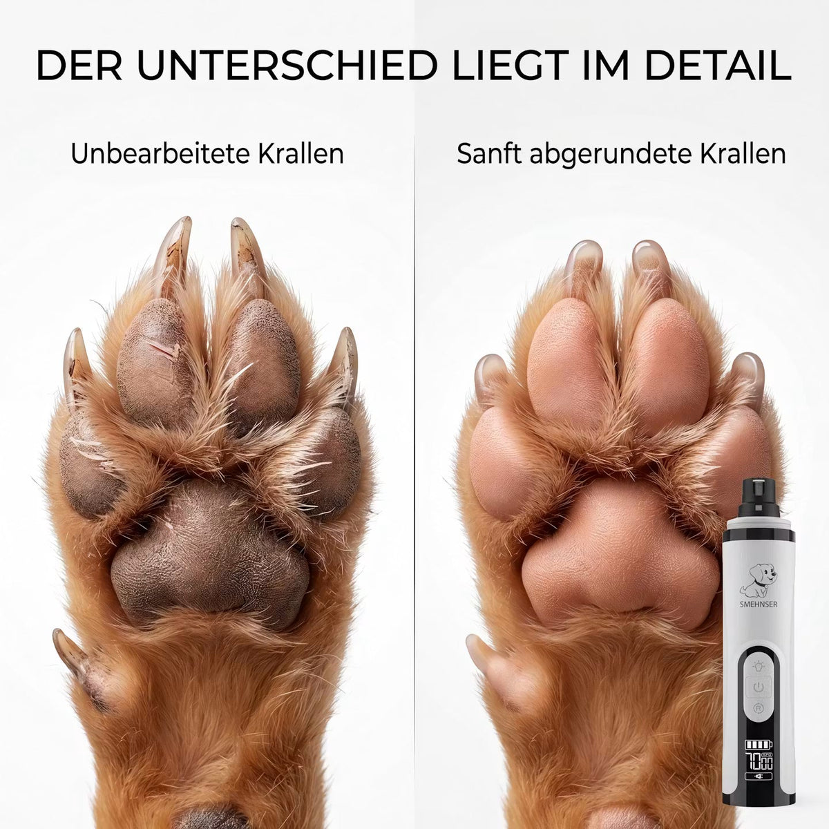 PawTrim Nail – Elektrischer Krallenschleifer mit LED-Licht – Produktansicht 4