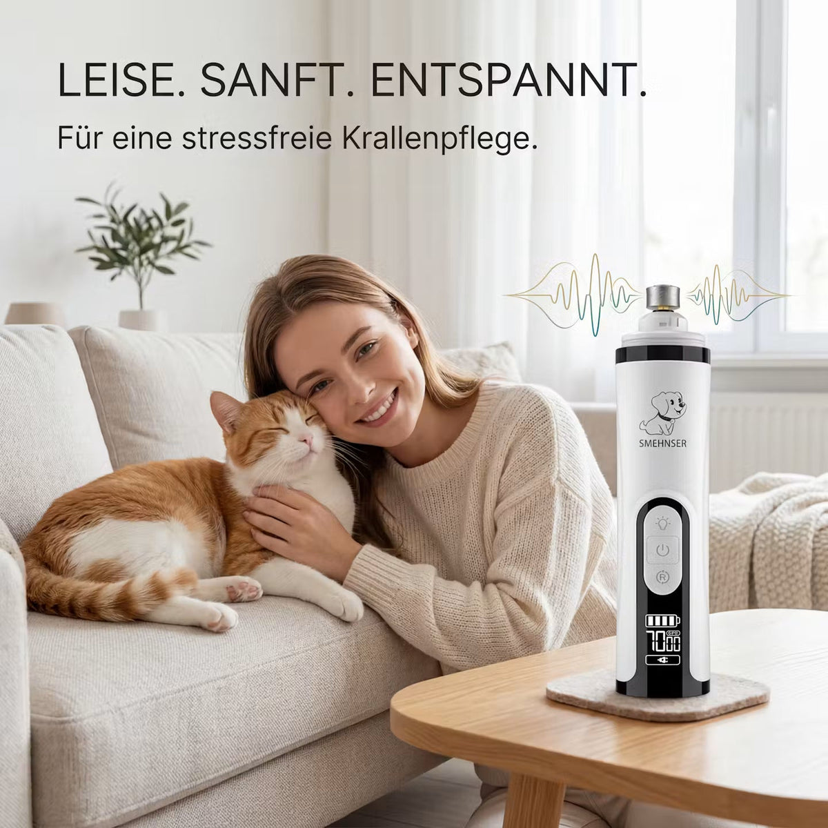 PawTrim Nail – Elektrischer Krallenschleifer mit LED-Licht – Produktansicht 5