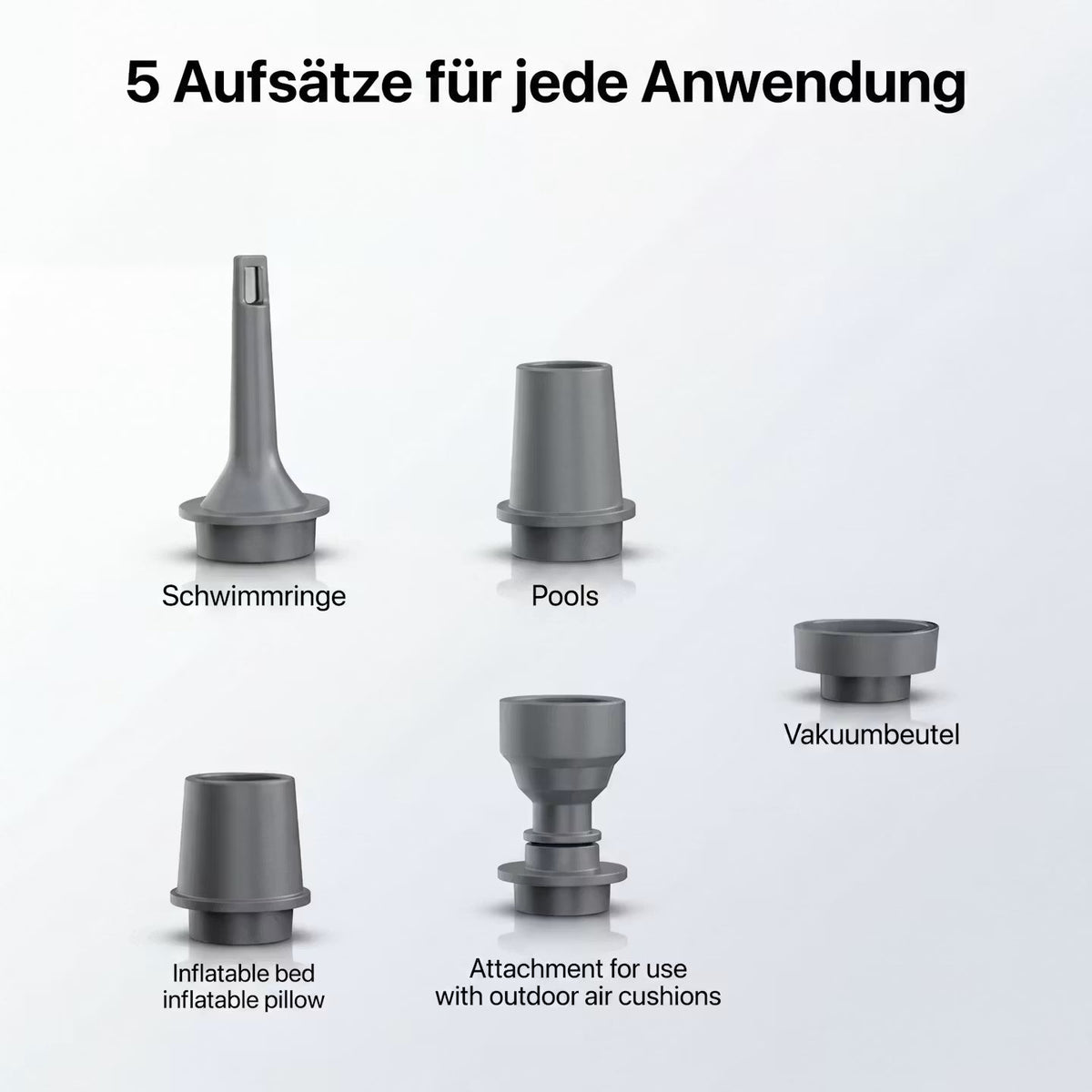 AeroPump Quad – Kabellose 4-in-1-Mini-Luftpumpe – Produktansicht 6