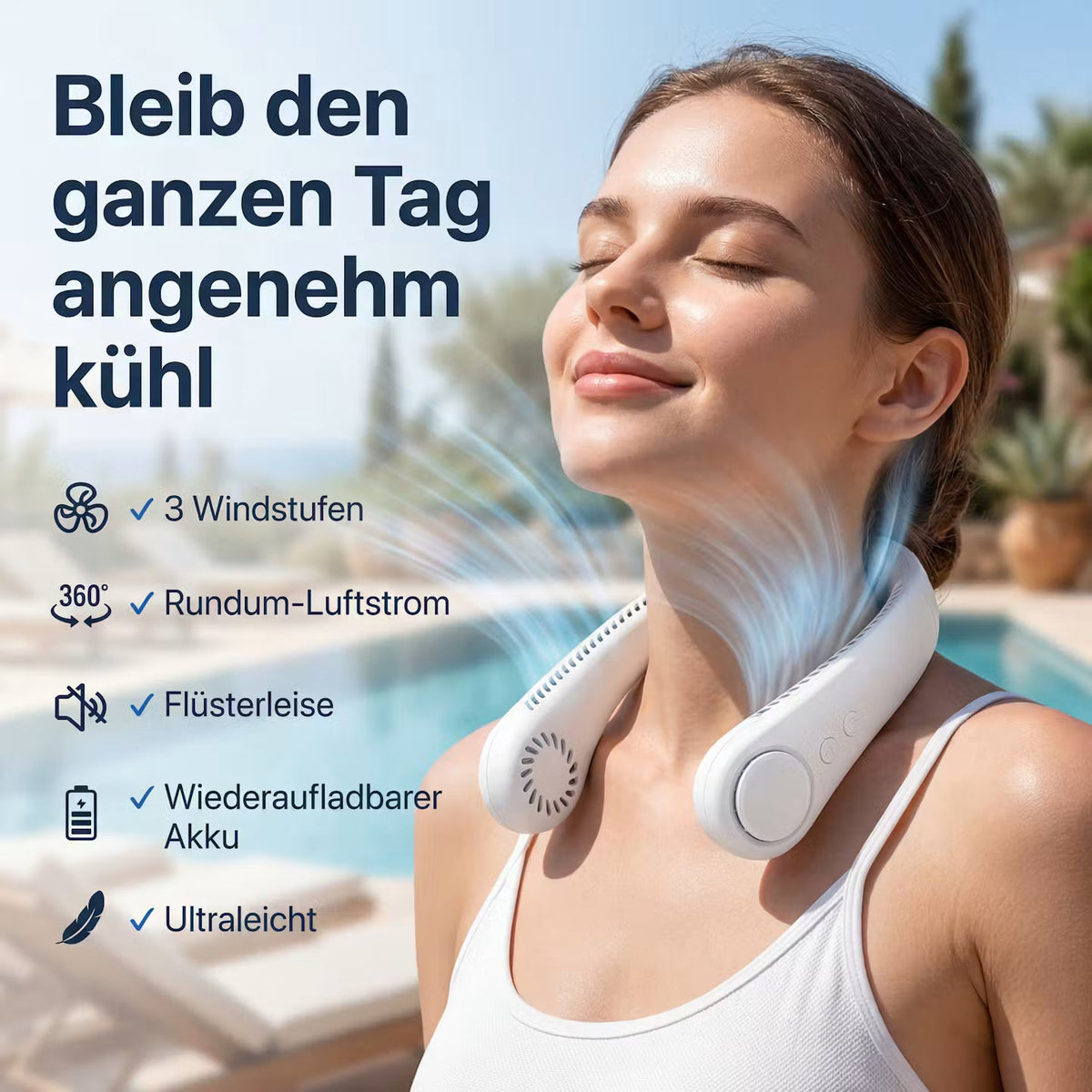 AeroFlow Neck – Kabelloser Nackenventilator – Produktansicht 2