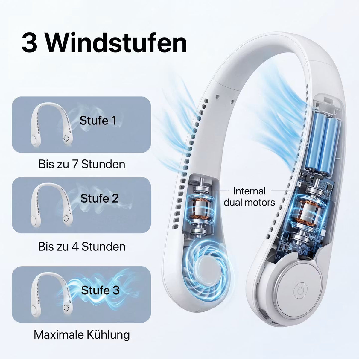 AeroFlow Neck – Kabelloser Nackenventilator – Produktansicht 5