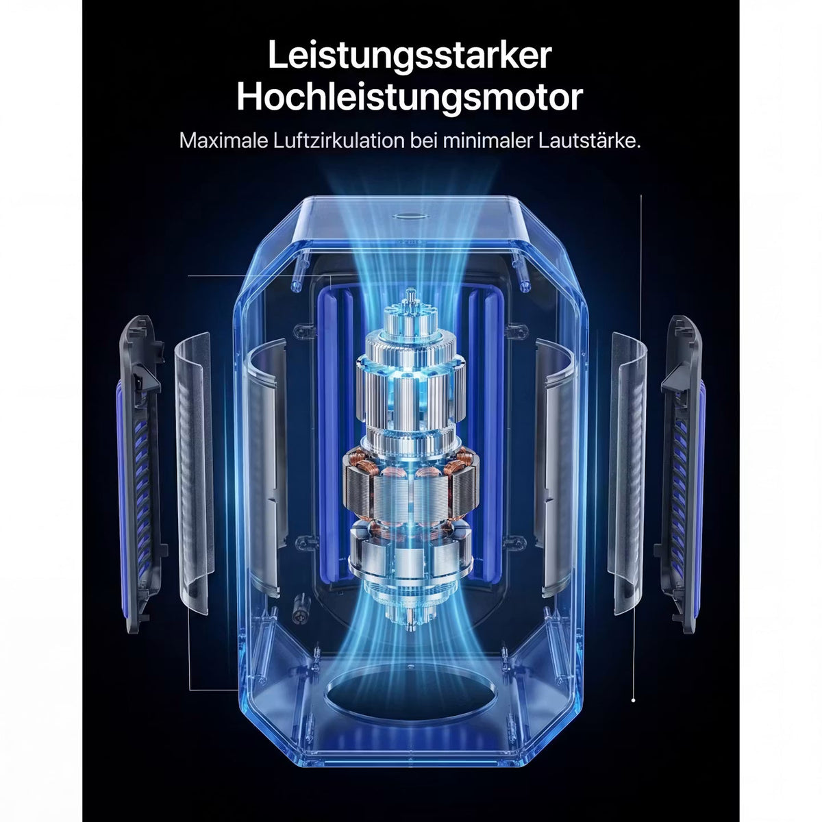 AeroFlow Wall – Kabelloser Wandventilator – Produktansicht 3
