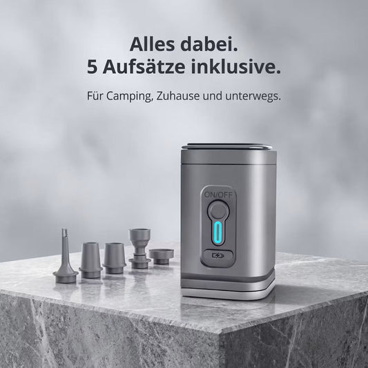 AeroPump Quad – Kabellose 4-in-1-Mini-Luftpumpe – Produktansicht 1