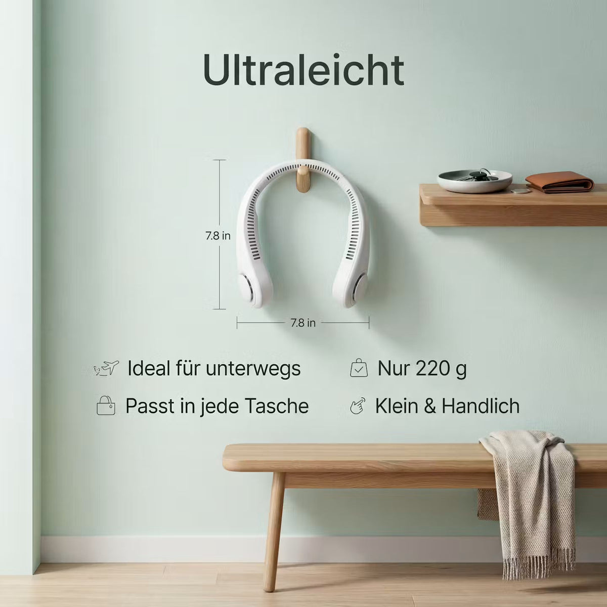 AeroFlow Neck – Kabelloser Nackenventilator – Produktansicht 3
