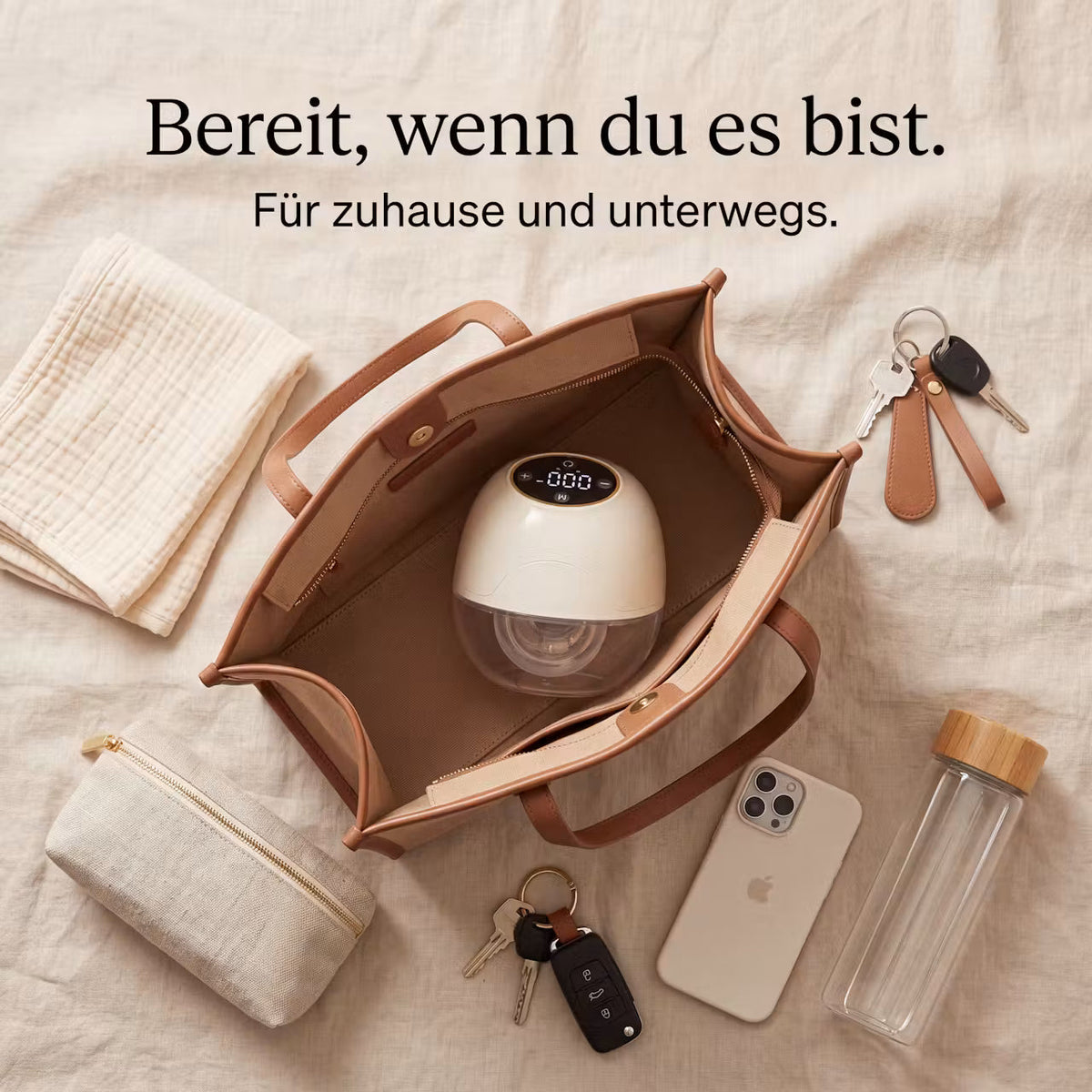 Nurtura Flow – Tragbare Hands-free-Milchpumpe – Produktansicht 3