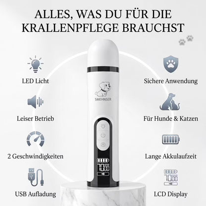 PawTrim Nail – Elektrischer Krallenschleifer mit LED-Licht – Produktansicht 2