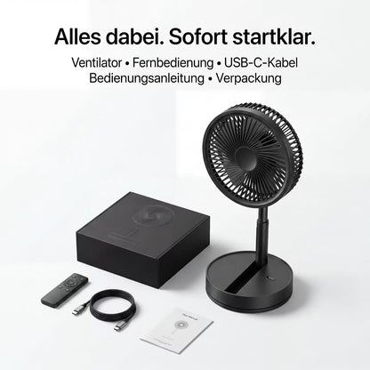 AeroFlow Flex – Kabelloser 4-in-1-Standventilator – Produktansicht 1