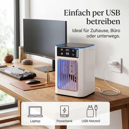 AeroFlow Mist – Kühlender Luftbefeuchter & Tischventilator – Produktansicht 5