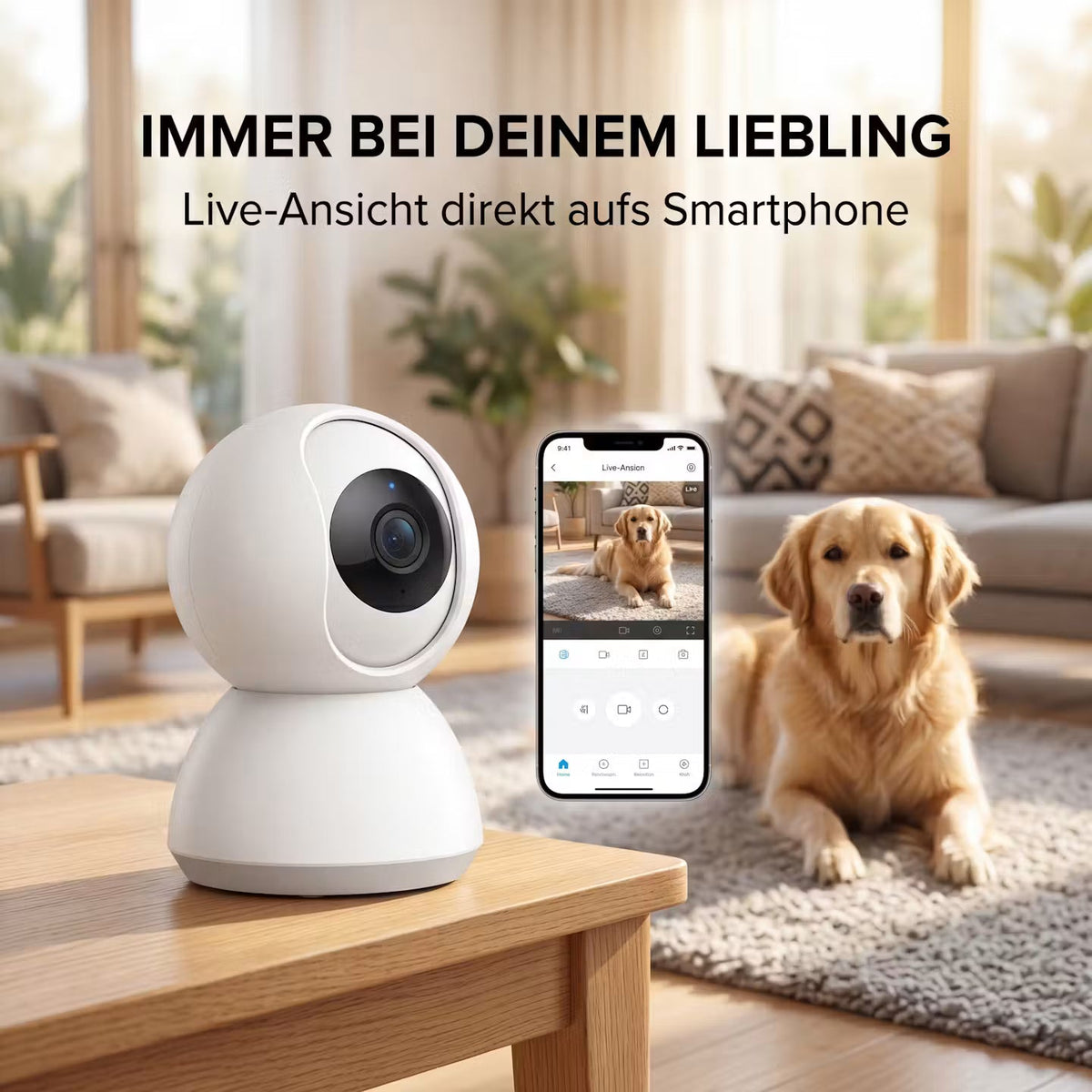 PawVision Pro – WLAN-Hundekamera mit Nachtsicht & App – Produktansicht 1