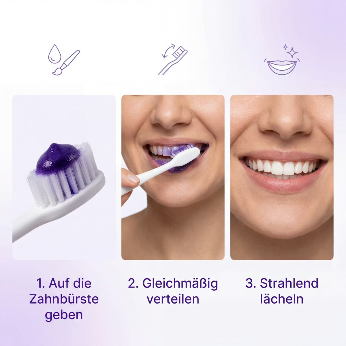VioletGlow V34 – Zahnpasta – Produktansicht 4