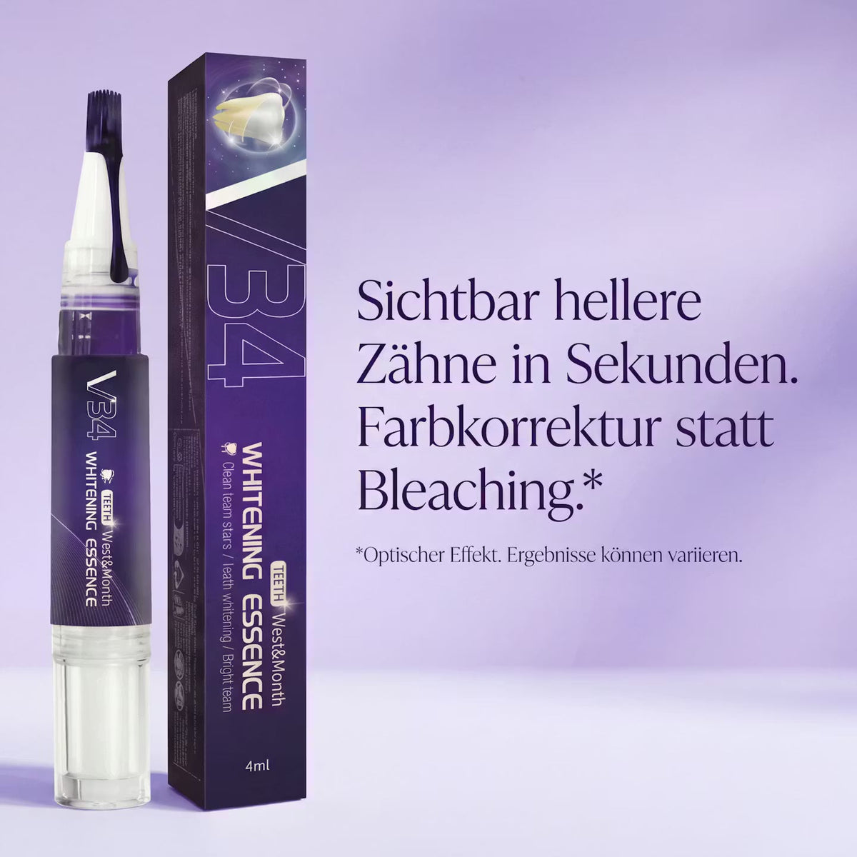 VioletGlow Pen V34 – Zahnpflegestift – Produktansicht 1