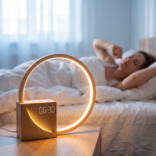 LumaRise Dawn – Sonnenaufgangswecker mit 20 Beruhigungsklängen – Produktansicht 1