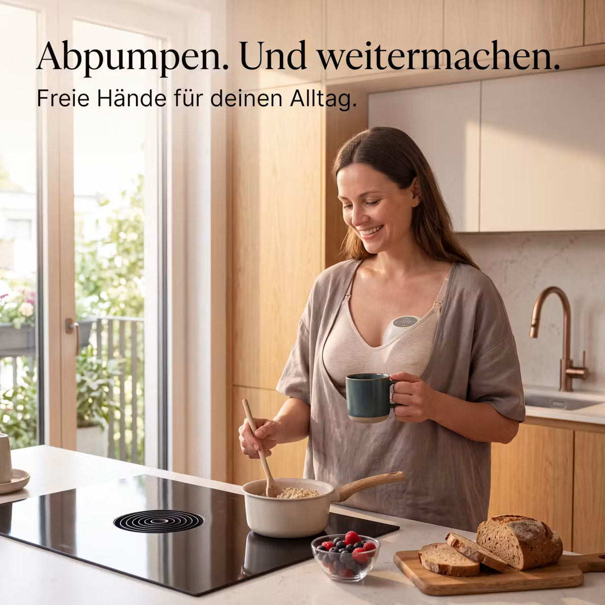 Nurtura Flow – Tragbare Hands-free-Milchpumpe – Produktansicht 2