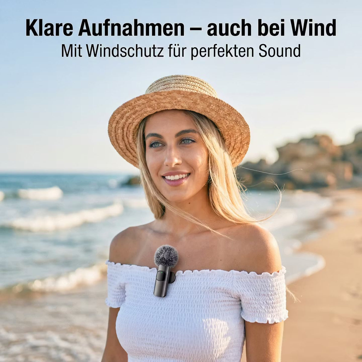 VoiceClip Mini – Kabelloses Ansteckmikrofon für iOS & Android – Produktansicht 10
