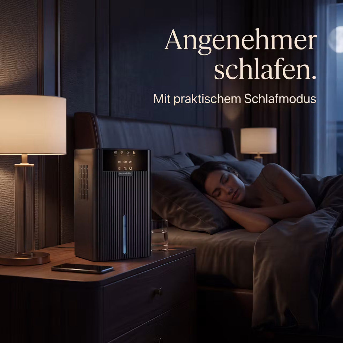 DrySense Ambient – Kompakter Luftentfeuchter mit Ambientelicht – Produktansicht 5