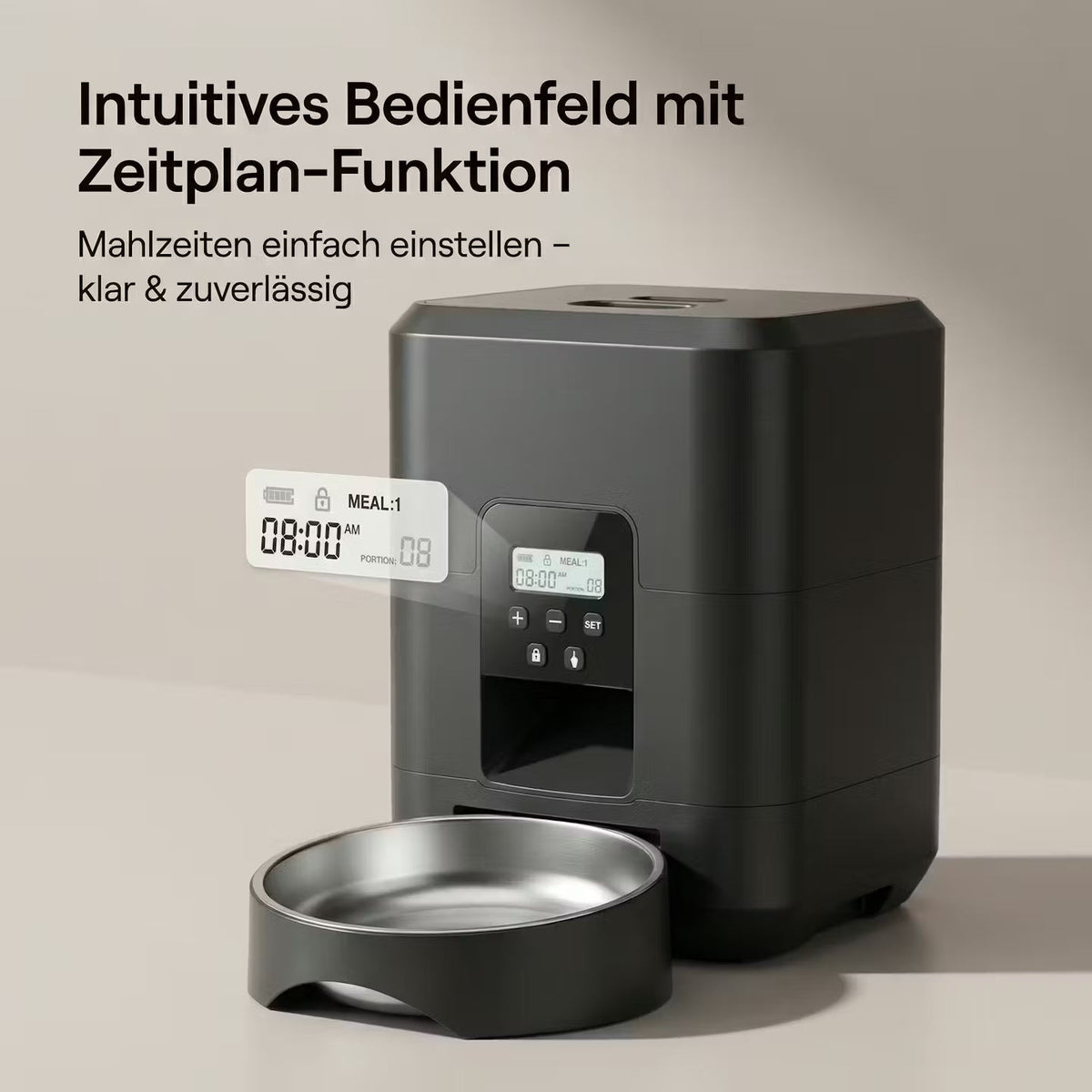 PawServe Smart – Futterautomat mit App-Steuerung – Produktansicht 3