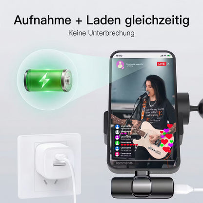 VoiceClip Mini – Kabelloses Ansteckmikrofon für iOS & Android – Produktansicht 7