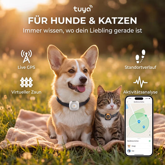 PawTrace Go – GPS-Tracker-Halsband für Hunde & Katzen – Produktansicht 1