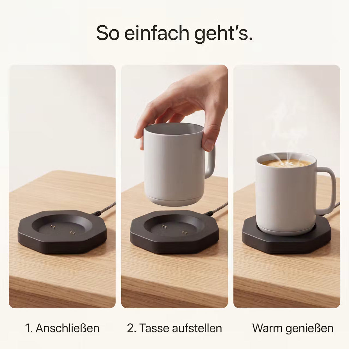 ThermoSip – USB-Tassenwärmer mit Thermostat – Produktansicht 2