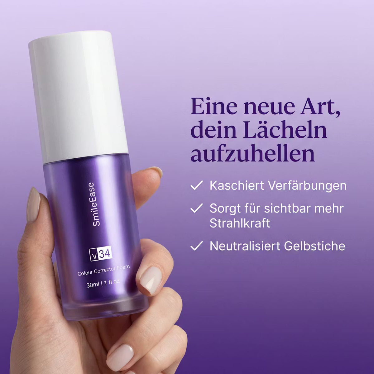 VioletGlow V34 – Zahnpasta – Produktansicht 1