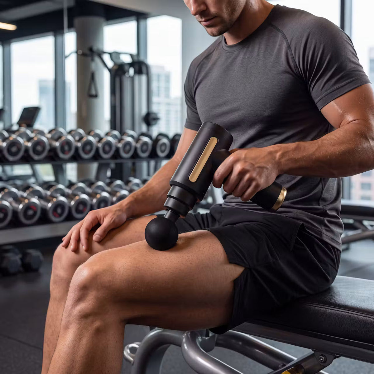 MuscleEase Pulse – Massagepistole mit 4 Aufsätzen – Produktansicht 5