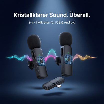 VoiceClip Mini – Kabelloses Ansteckmikrofon für iOS & Android – Produktansicht 5